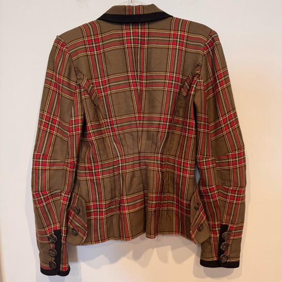 Vtg L.A.M.B. by Gwen Stefani Y2K Tartan Plaid Wool Blazer Size 4 - Picture 6 of 10